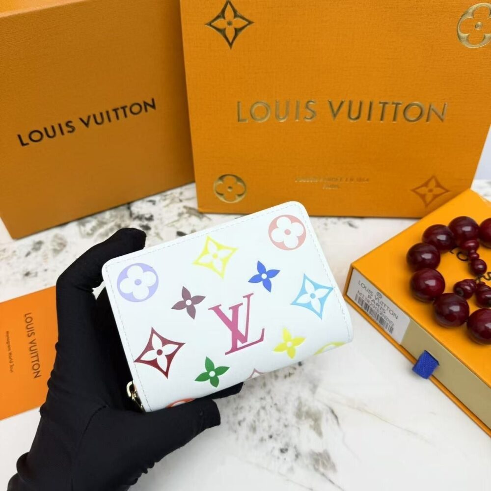 Alternative view of Louis Vuitton LV x TM Lou Wallet Monogram Multicolor White 11Cm M13829
