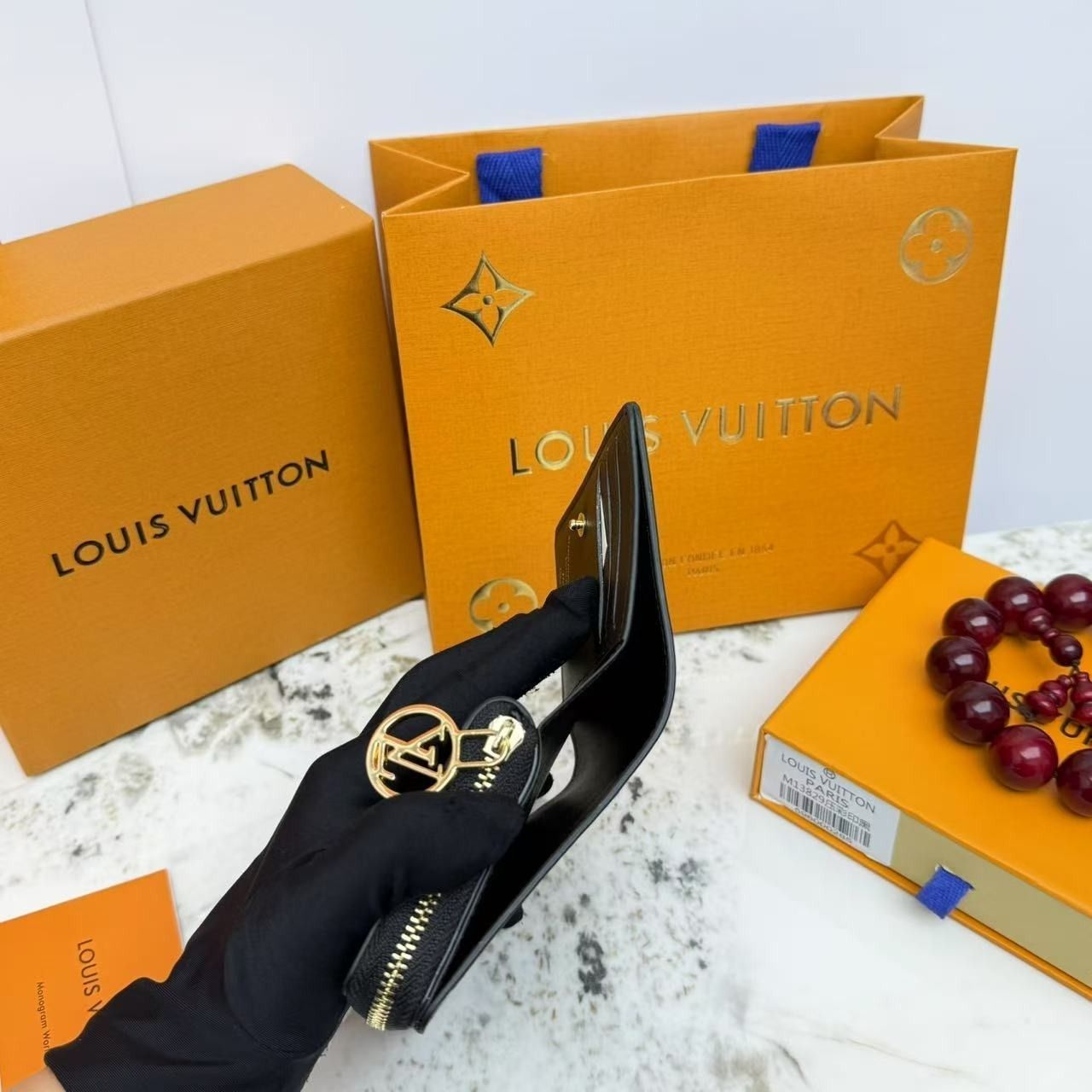 Louis Vuitton LV x TM Lou Wallet Monogram Multicolor Black 11Cm M13829 - Image 5