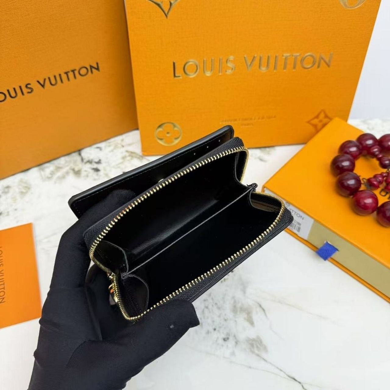 Louis Vuitton LV x TM Lou Wallet Monogram Multicolor Black 11Cm M13829 - Image 3
