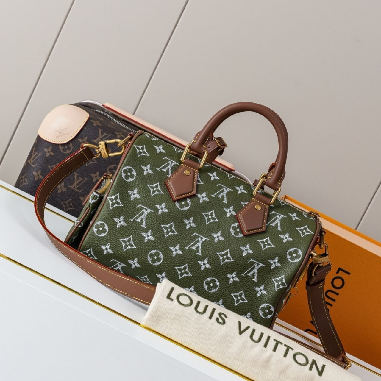 Prestige Edition - Louis Vuitton Speedy P9 Bandouliere 25 Green Sancha 25cm M15241 - Image 10