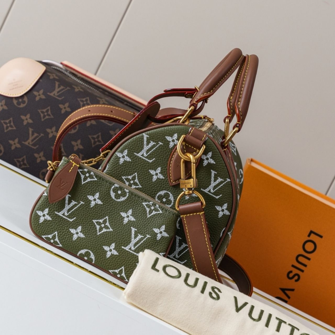 Prestige Edition - Louis Vuitton Speedy P9 Bandouliere 25 Green Sancha 25cm M15241 - Image 9