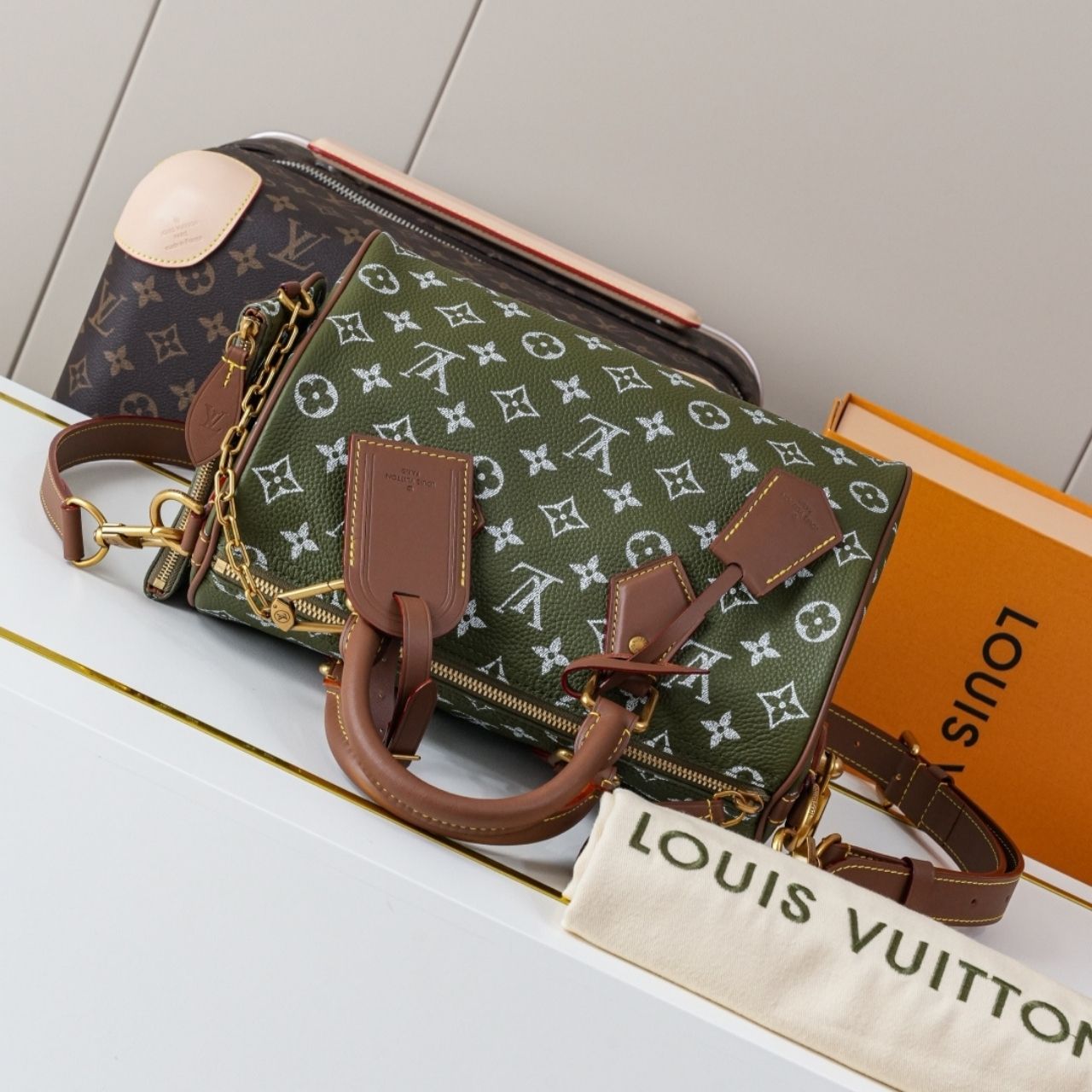 Prestige Edition - Louis Vuitton Speedy P9 Bandouliere 25 Green Sancha 25cm M15241 - Image 8