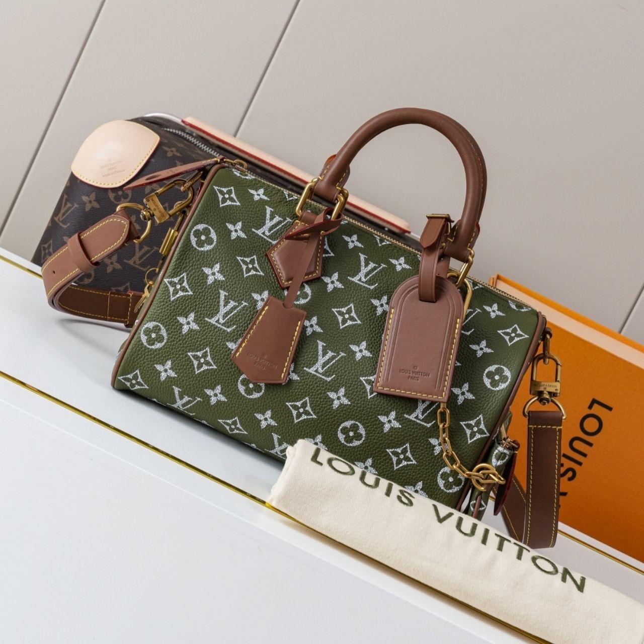 Prestige Edition - Louis Vuitton Speedy P9 Bandouliere 25 Green Sancha 25cm M15241 - Image 3