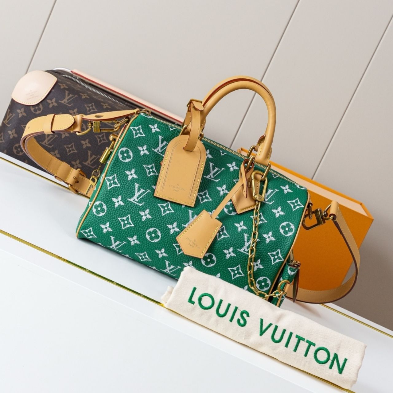 Prestige Edition - Louis Vuitton Speedy P9 Bandouliere 25 Green 25cm M24423 - Image 3