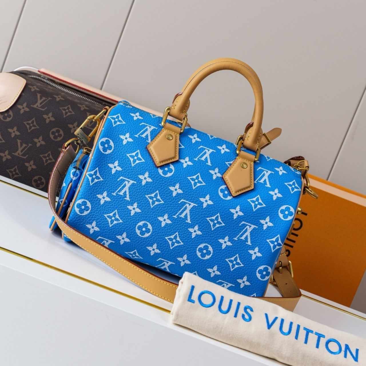 Prestige Edition - Louis Vuitton Speedy P9 Bandouliere 25 Bleu 25cm M24424 - Image 10