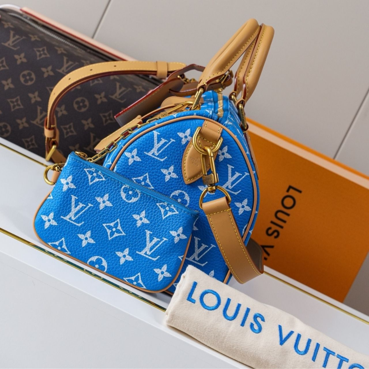 Prestige Edition - Louis Vuitton Speedy P9 Bandouliere 25 Bleu 25cm M24424 - Image 4