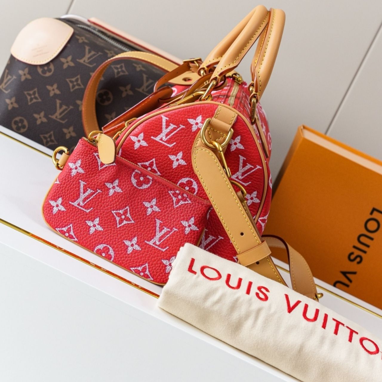 Prestige Edition - Louis Vuitton Speedy P9 Bandouliere 25 Rouge 25cm M24425 - Image 3