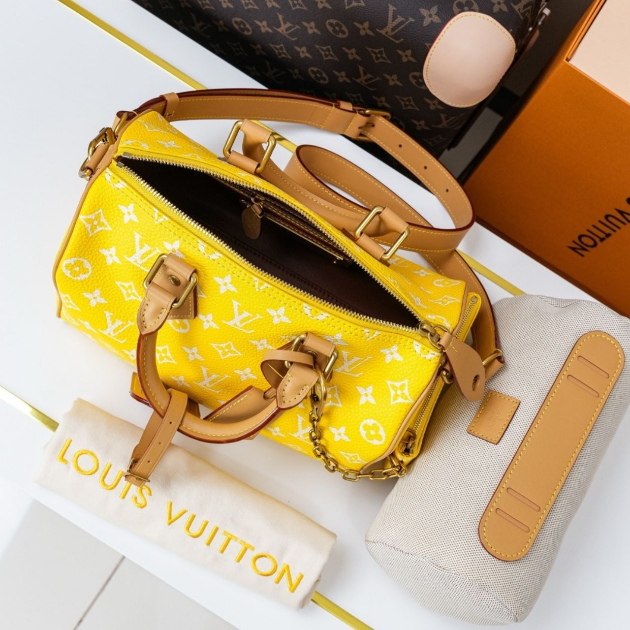 Prestige Edition - Louis Vuitton Speedy P9 Bandouliere 25 Jaune Mat 25cm M24426 - Image 5