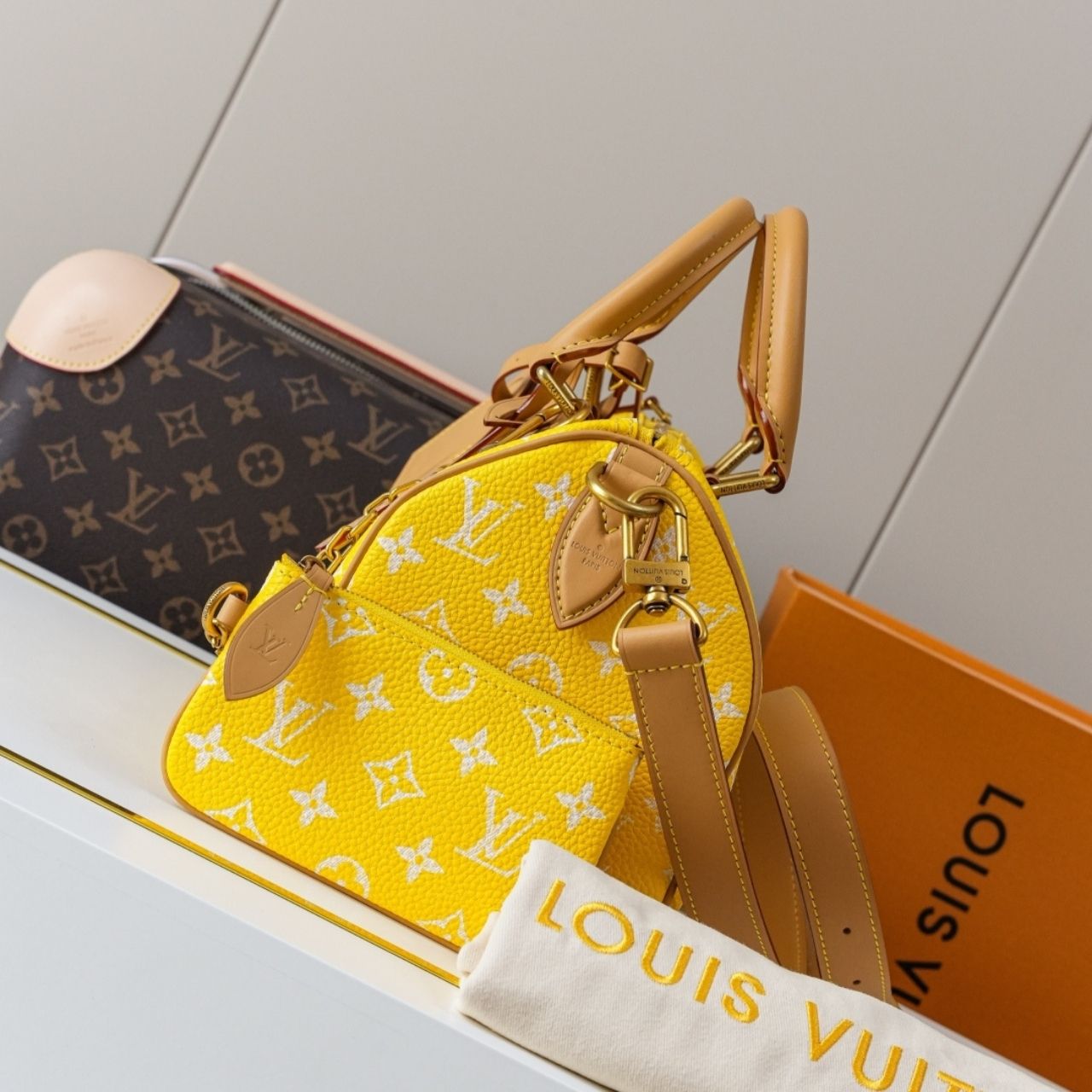 Prestige Edition - Louis Vuitton Speedy P9 Bandouliere 25 Jaune Mat 25cm M24426 - Image 3