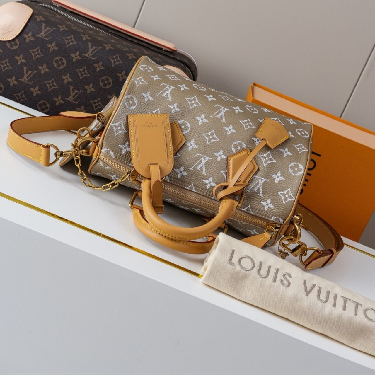 Prestige Edition - Louis Vuitton Speedy P9 Bandouliere 25 Beige 25cm M26305 - Image 11