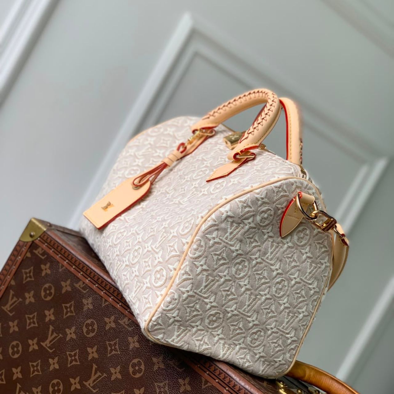 Prestige Edition - Louis Vuitton Speedy Soft 30 Monogram Embleme Peuplier 30cm M28479 - Image 8