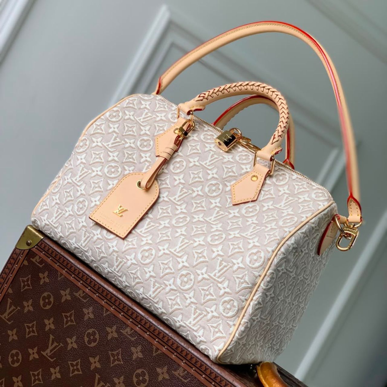 Prestige Edition - Louis Vuitton Speedy Soft 30 Monogram Embleme Peuplier 30cm M28479 - Image 3