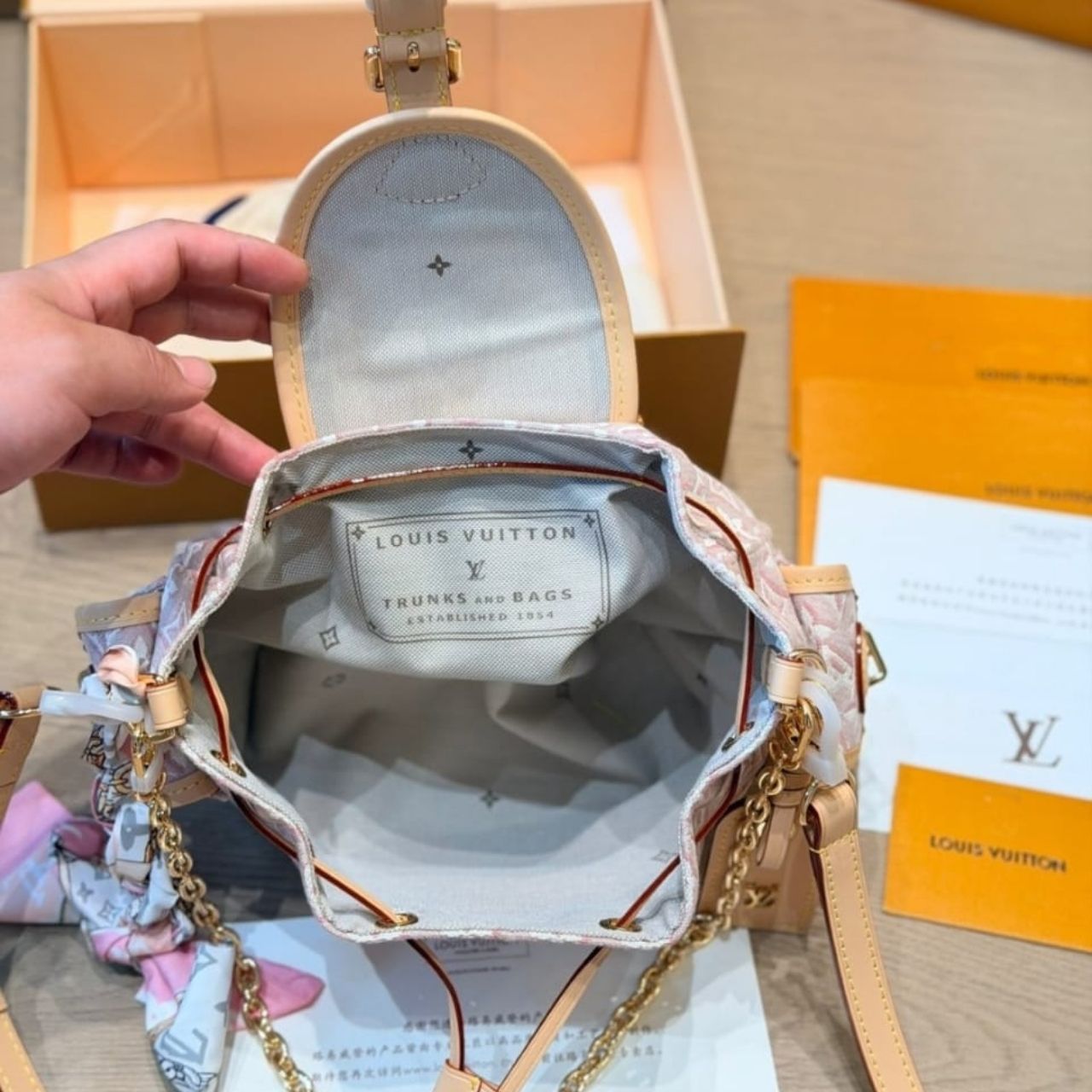 Louis Vuitton Odyssee PM Monogram Embleme Rose Ruban 27cm M29974 - Image 5