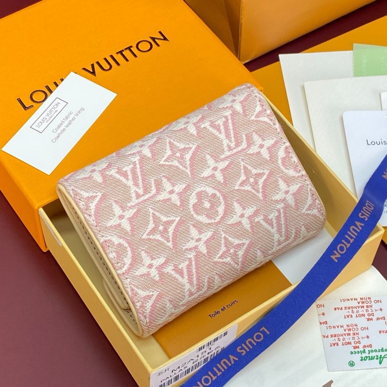 Louis Vuitton Victorine Wallet Monogram Embleme Rose Ruban 12cm M2A151 - Image 4
