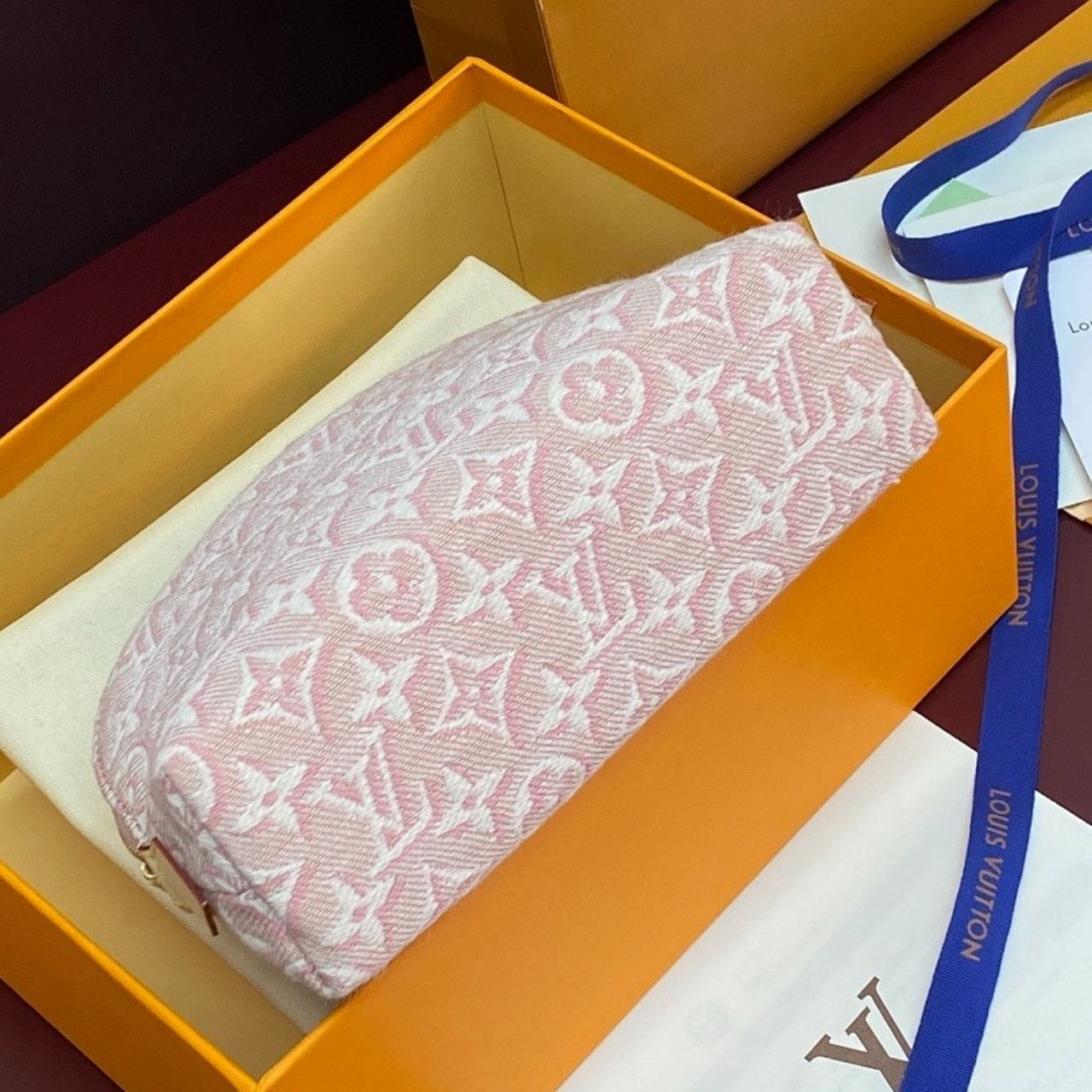 Louis Vuitton Pochette Cosmetique PM Rose Ruban Pink 19cm M2A419 - Image 10