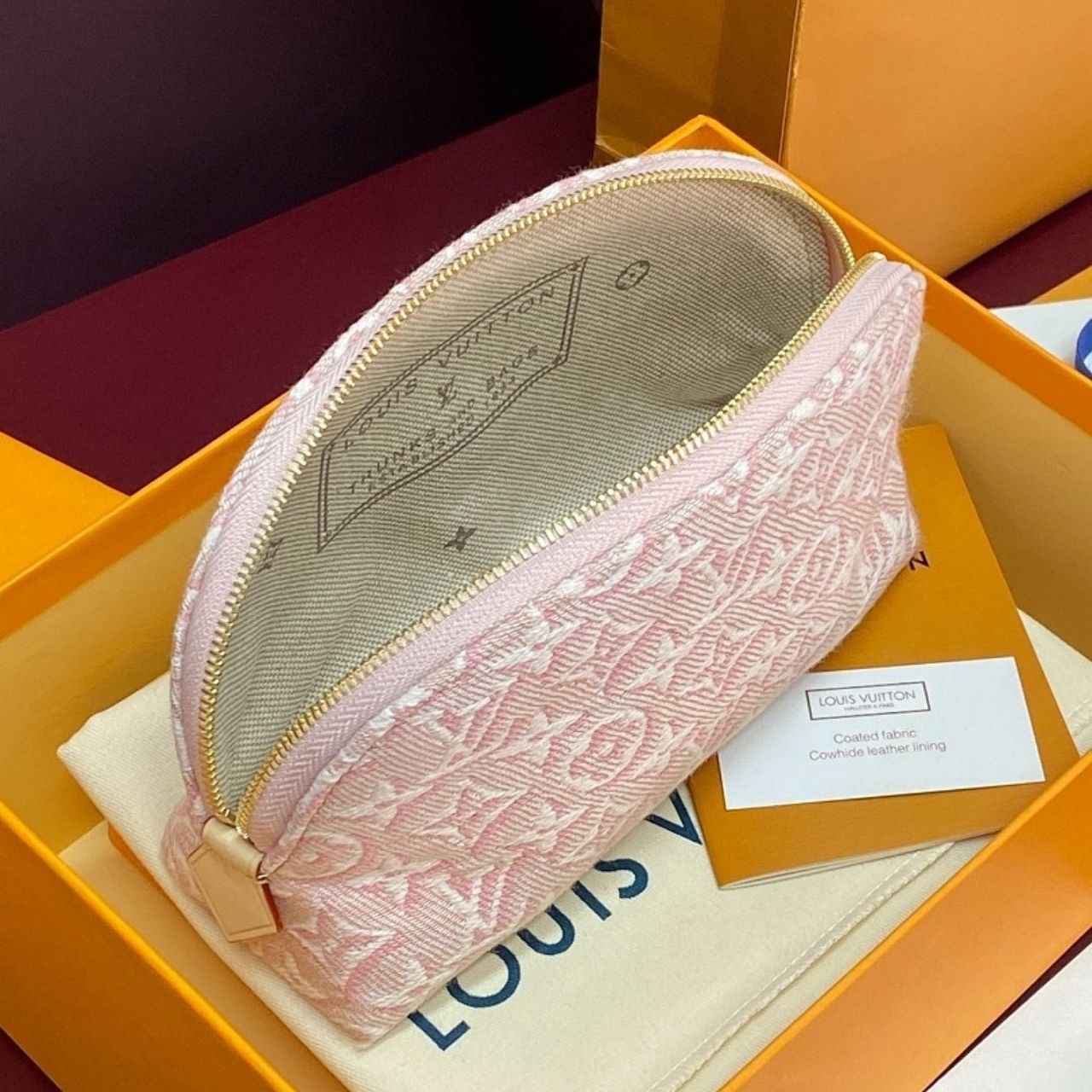 Louis Vuitton Pochette Cosmetique PM Rose Ruban Pink 19cm M2A419 - Image 9