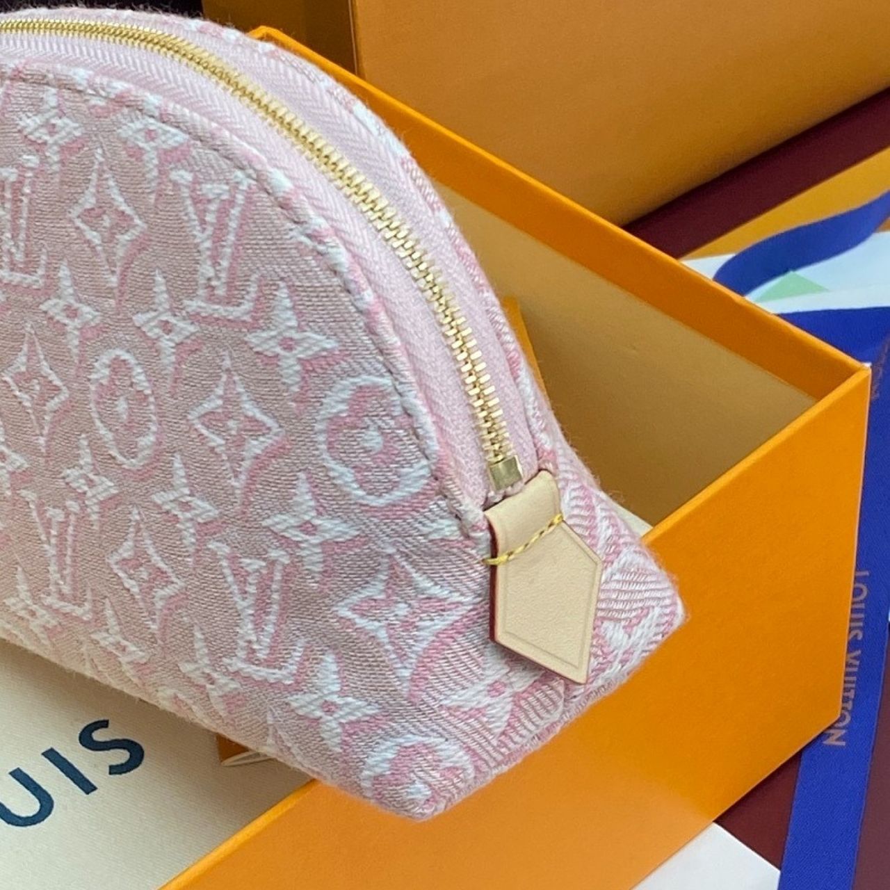 Louis Vuitton Pochette Cosmetique PM Rose Ruban Pink 19cm M2A419 - Image 8