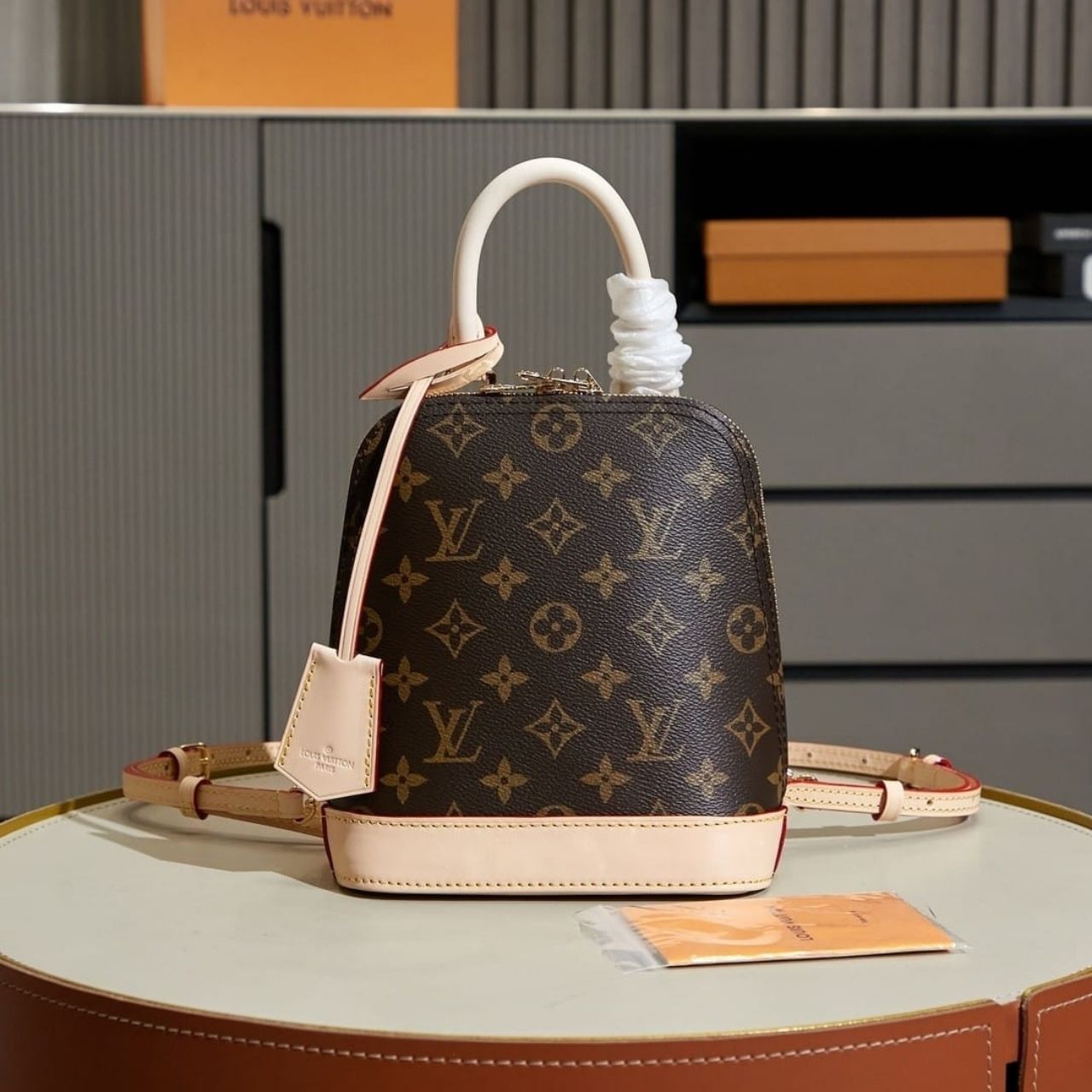 Prestige Edition - Louis Vuitton Alma Backpack Monogram Canvas Brown 20Cm M47132 - Image 3