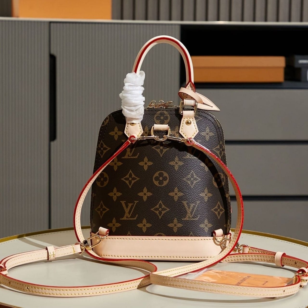 Prestige Edition - Louis Vuitton Alma Backpack Monogram Canvas Brown 20Cm M47132 - Image 4