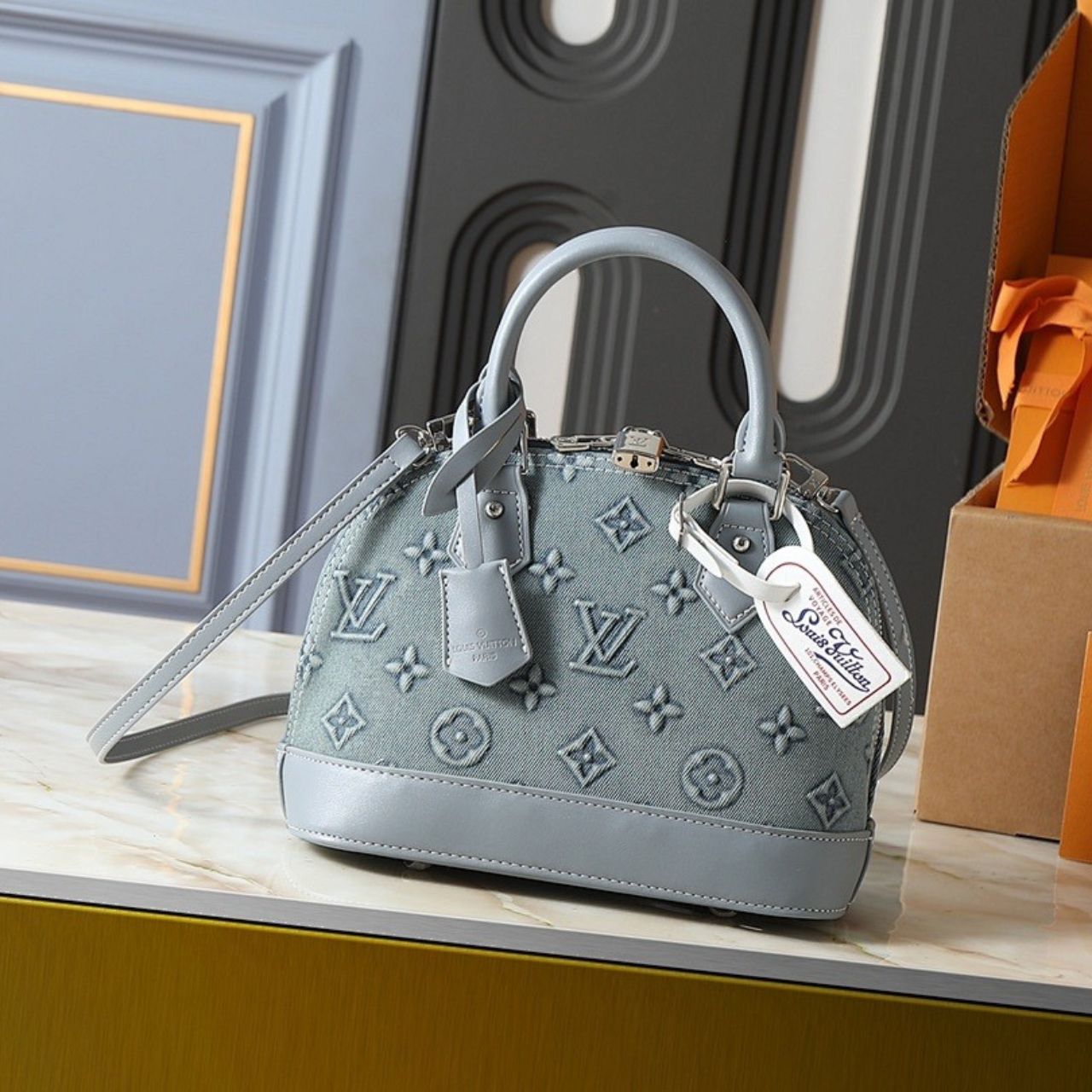 Louis Vuitton Alma BB Monogram Trianon Gray 25cm M12561 - Image 4