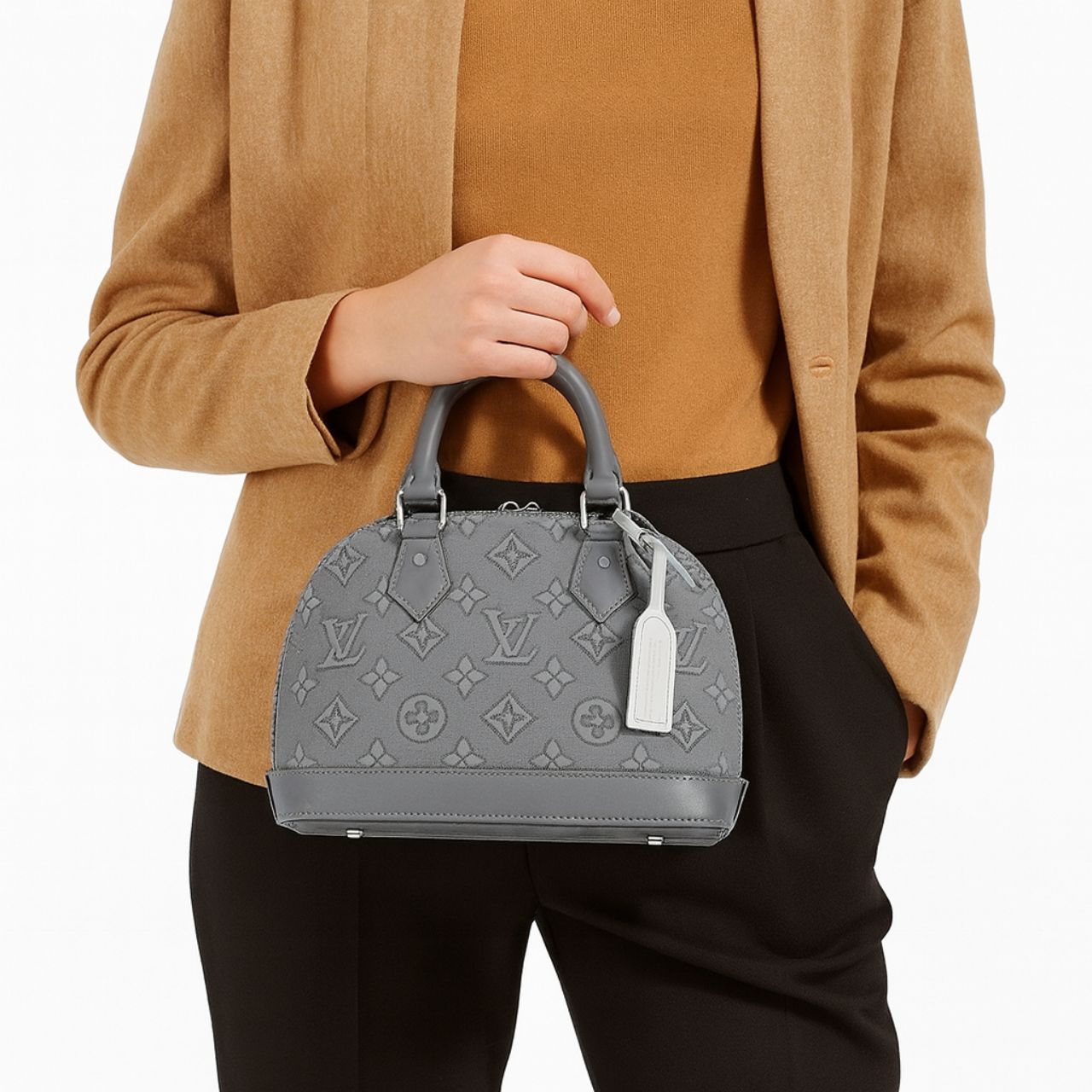 Louis Vuitton Alma BB Monogram Trianon Gray 25cm M12561 - Image 11