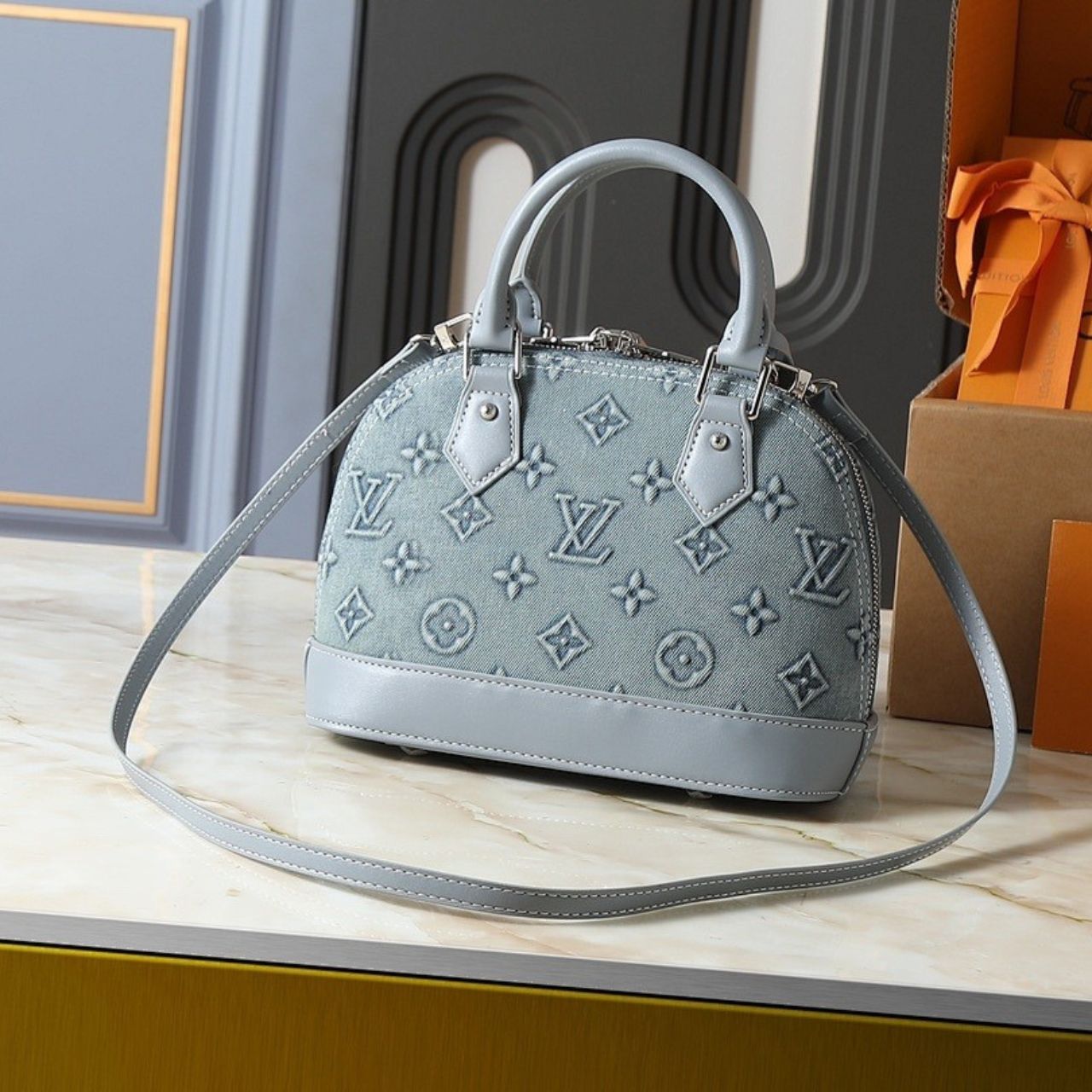 Louis Vuitton Alma BB Monogram Trianon Gray 25cm M12561 - Image 2