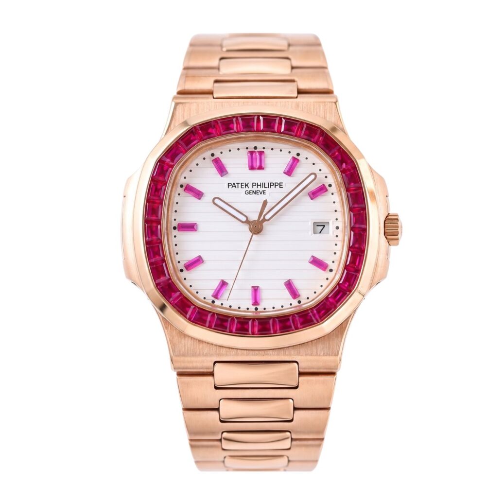 Patek Philippe Nautilus Ruby Bezel White Dial 40mm 5723 112R 001