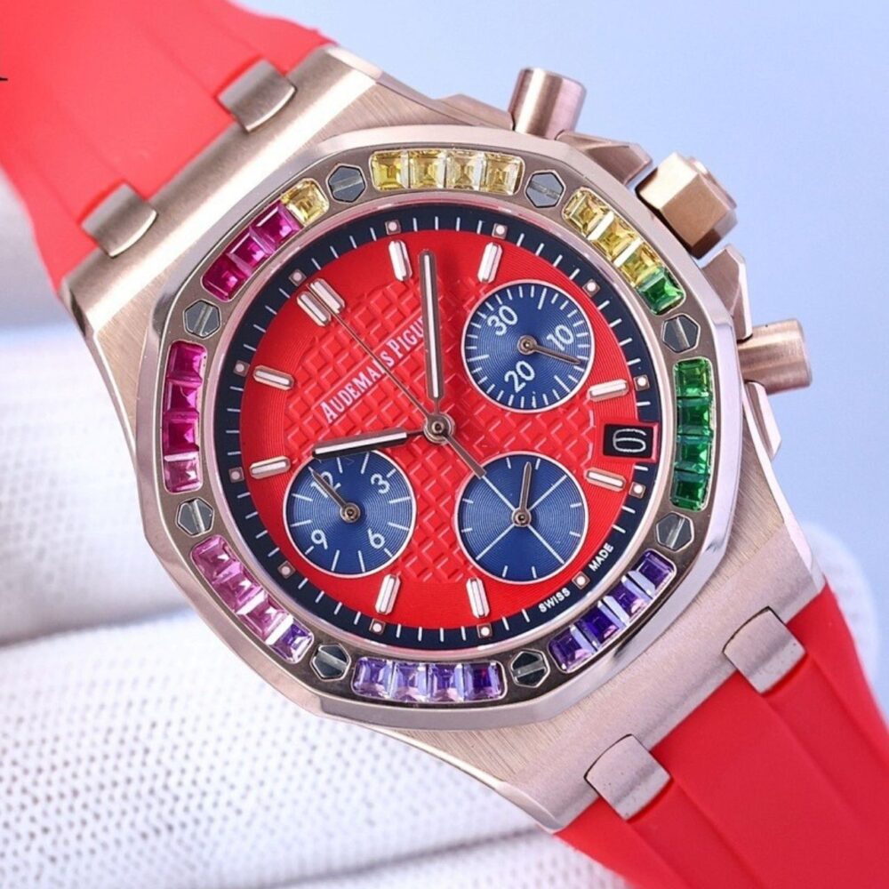 Alternative view of Audemars Piguet Royal Oak Offshore Rainbow Chronograph 42mm