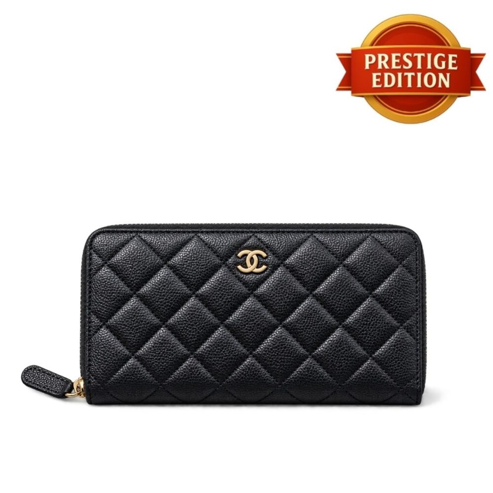 Prestige Edition - Chanel Classic Quilted Zip Around Long Wallet Black 19.5cm