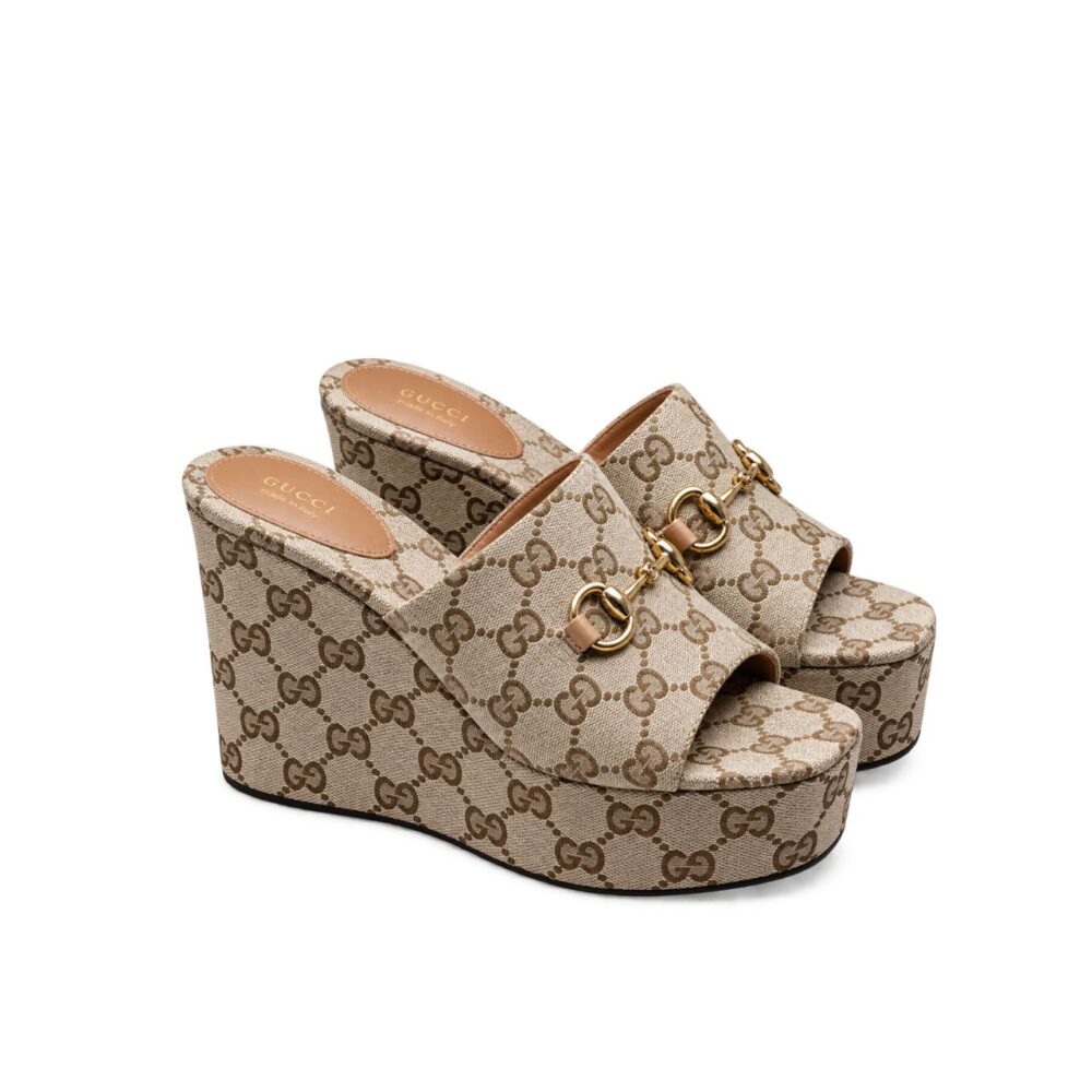 Gucci Women's Wedge Sandal With Horsebit