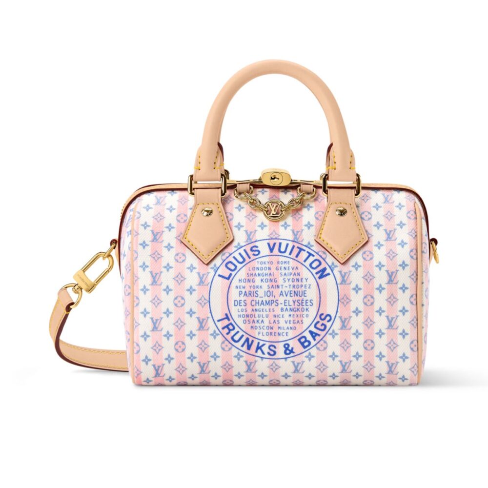Louis Vuitton Speedy Bandouliere 25 Stamp Blue 25cm