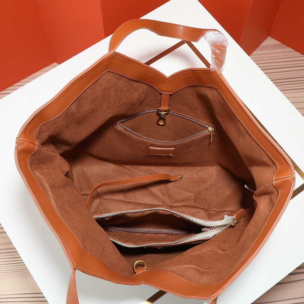 Saint Laurent Large Raffia Tote Bag Natural Brown 50Cm - Image 7