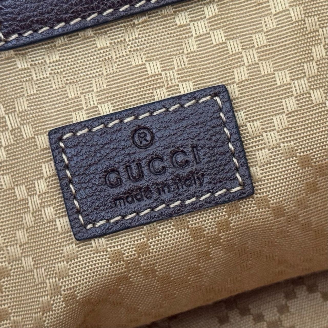 Gucci GG Marmont Small Tote Bag Sand And Dark Brown 30cm - Image 6