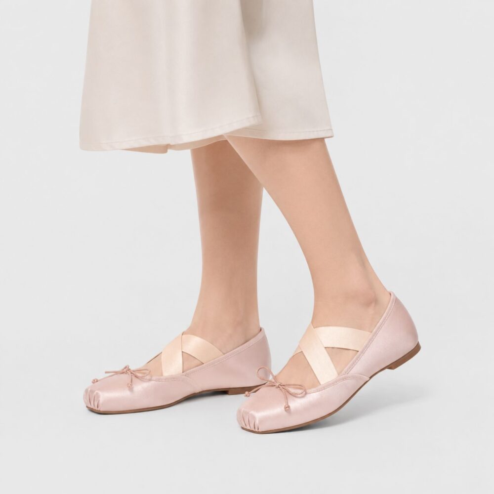 Alternative view of Christian Louboutin Cassiasticina Ballerinas Crepe Satin Poupee 1260079P637