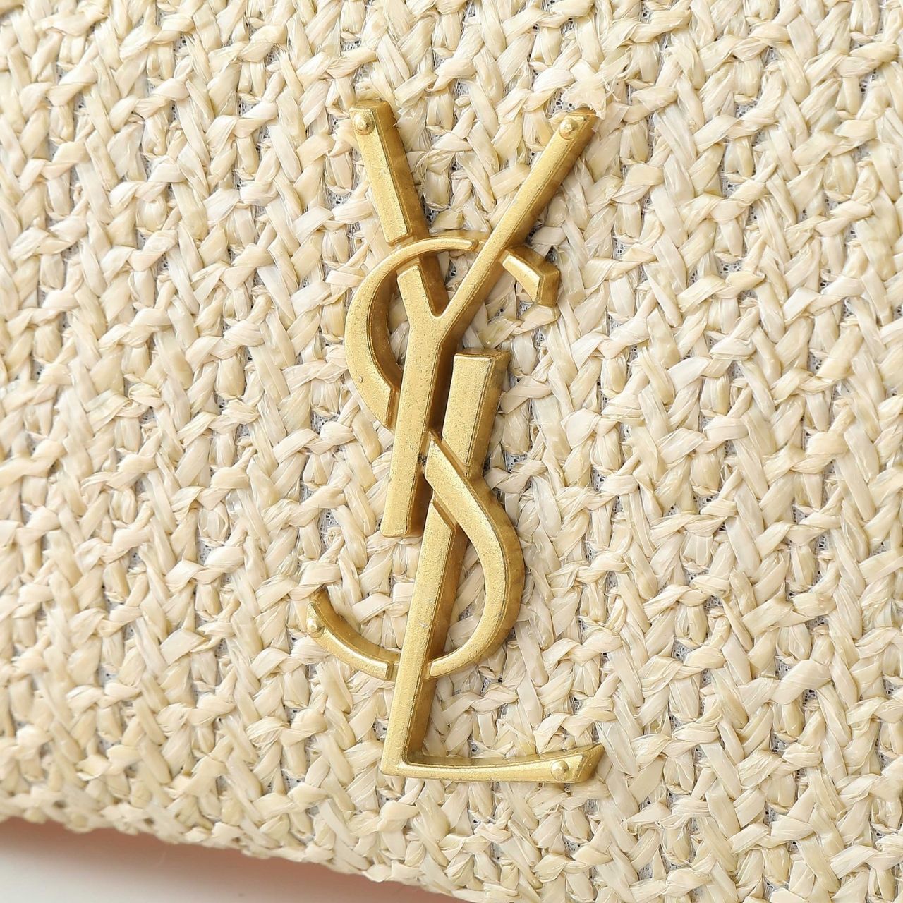 Saint Laurent Large Raffia Tote Bag Natural Brown 50Cm - Image 8
