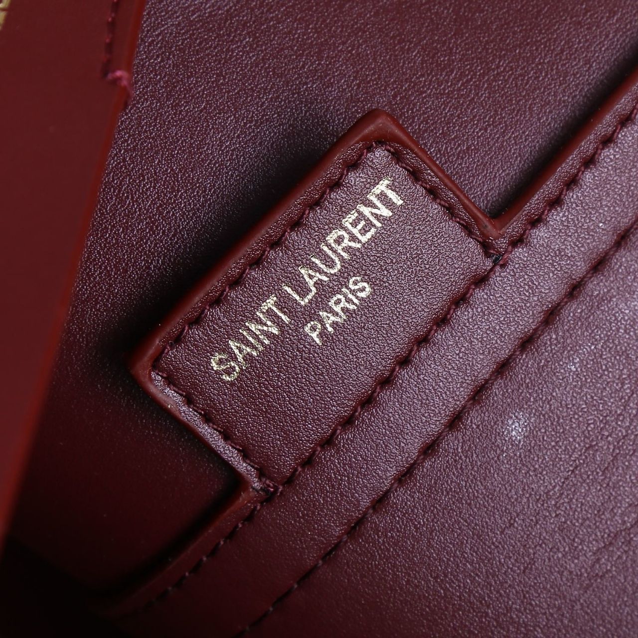 Saint Laurent Large Shopping Tote Bag Burgundy 33Cm - Image 10