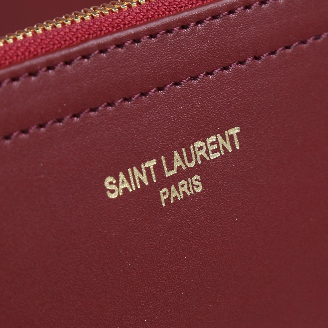 Saint Laurent Large Shopping Tote Bag Burgundy 33Cm - Image 8