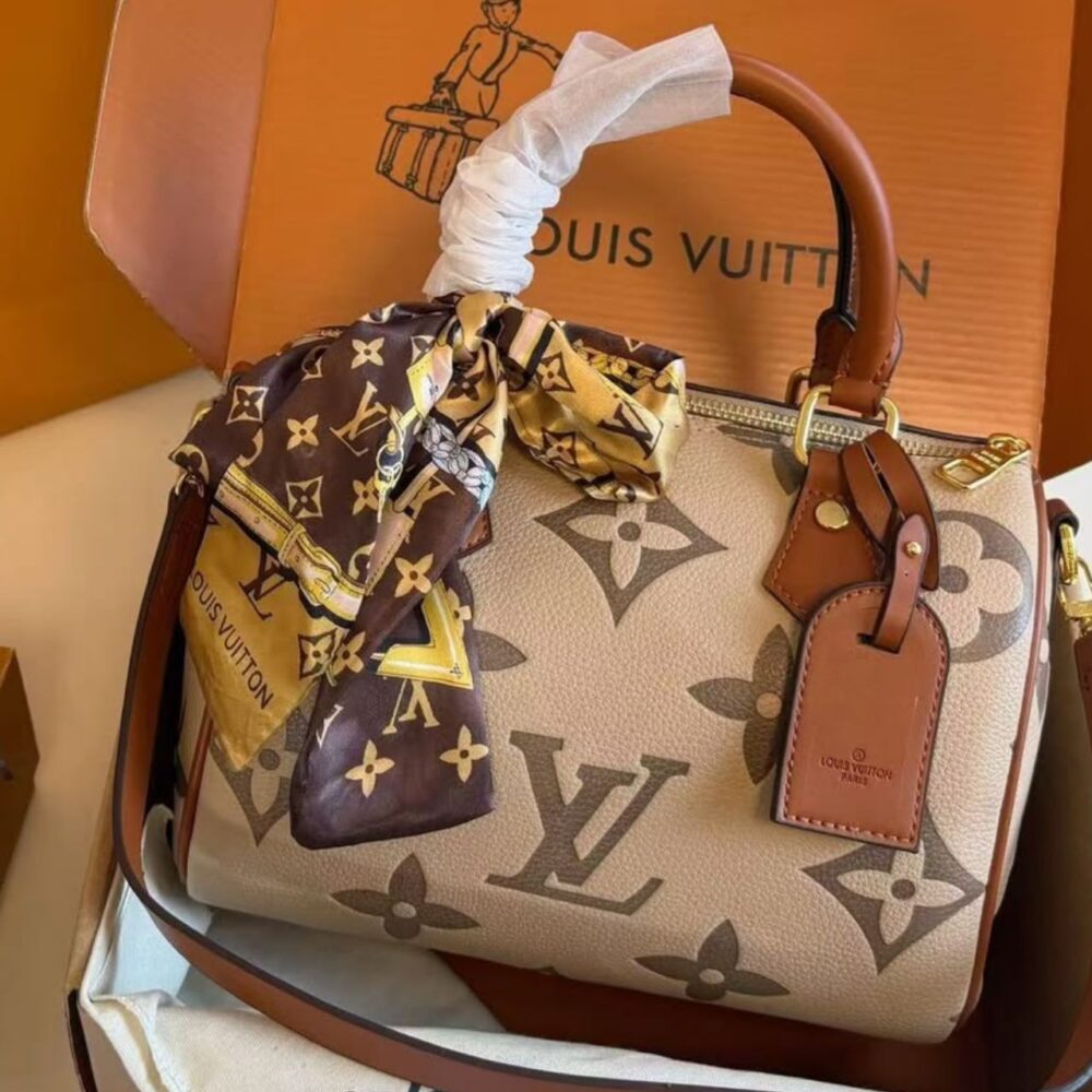Alternative view of Louis Vuitton Speedy Bandouliere 25 Monogram Empreinte Beige Brown 25cm