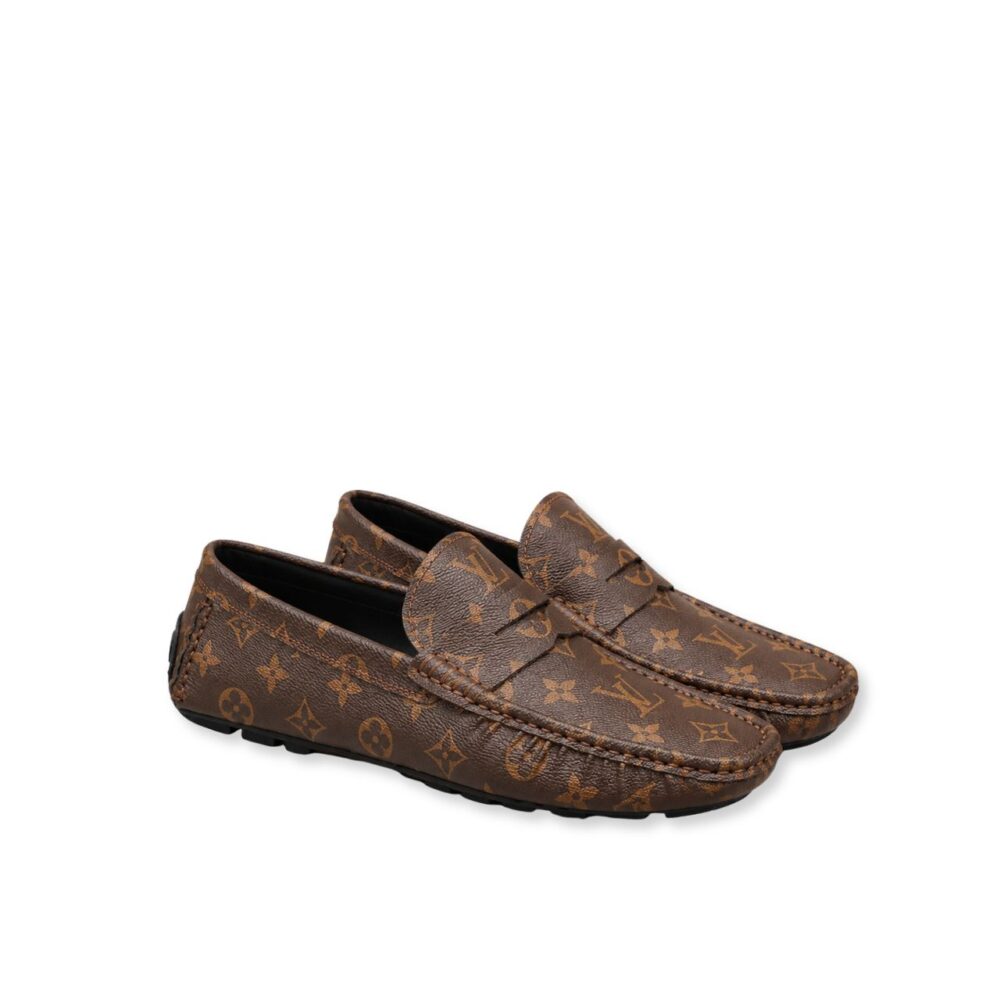 Louis Vuitton Monogram Driving Loafers Brown