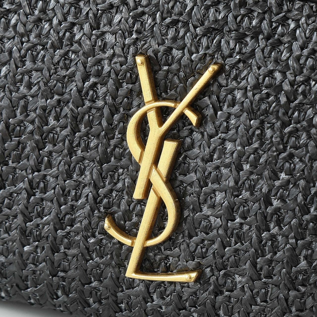 Saint Laurent Raffia Large Tote Bag Black 50Cm - Image 7