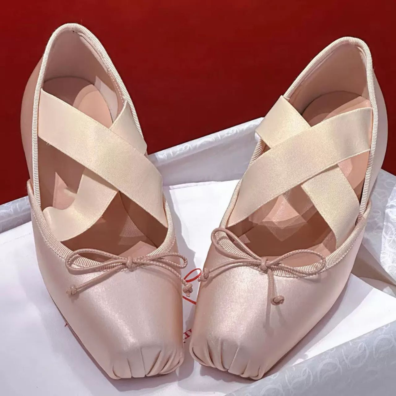 Christian Louboutin Cassiasticina Ballerinas Crepe Satin Poupee 1260079P637 - Image 4