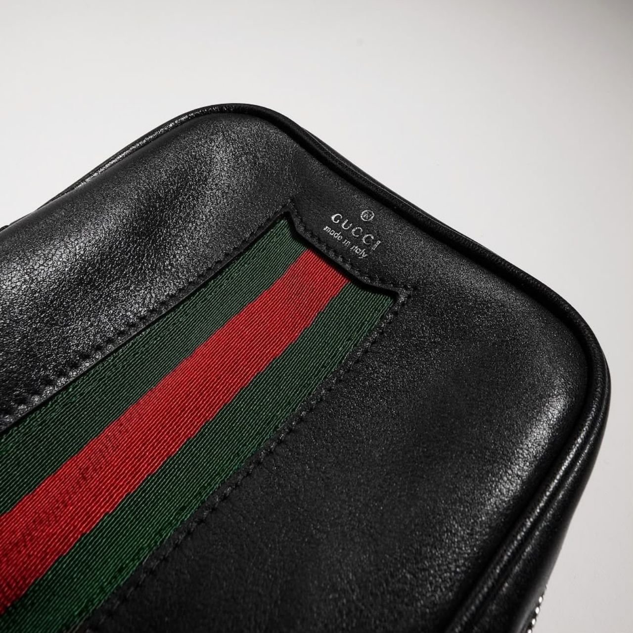 Prestige Edition – Gucci Mini Bag With Web Black 20cm - Image 9