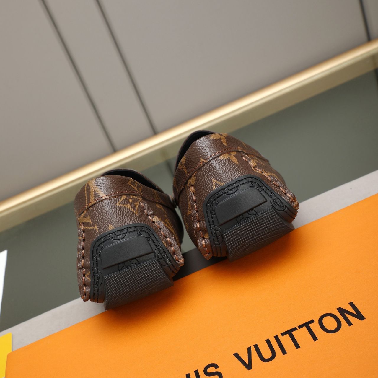 Louis Vuitton Monogram Driving Loafers Brown - Image 4