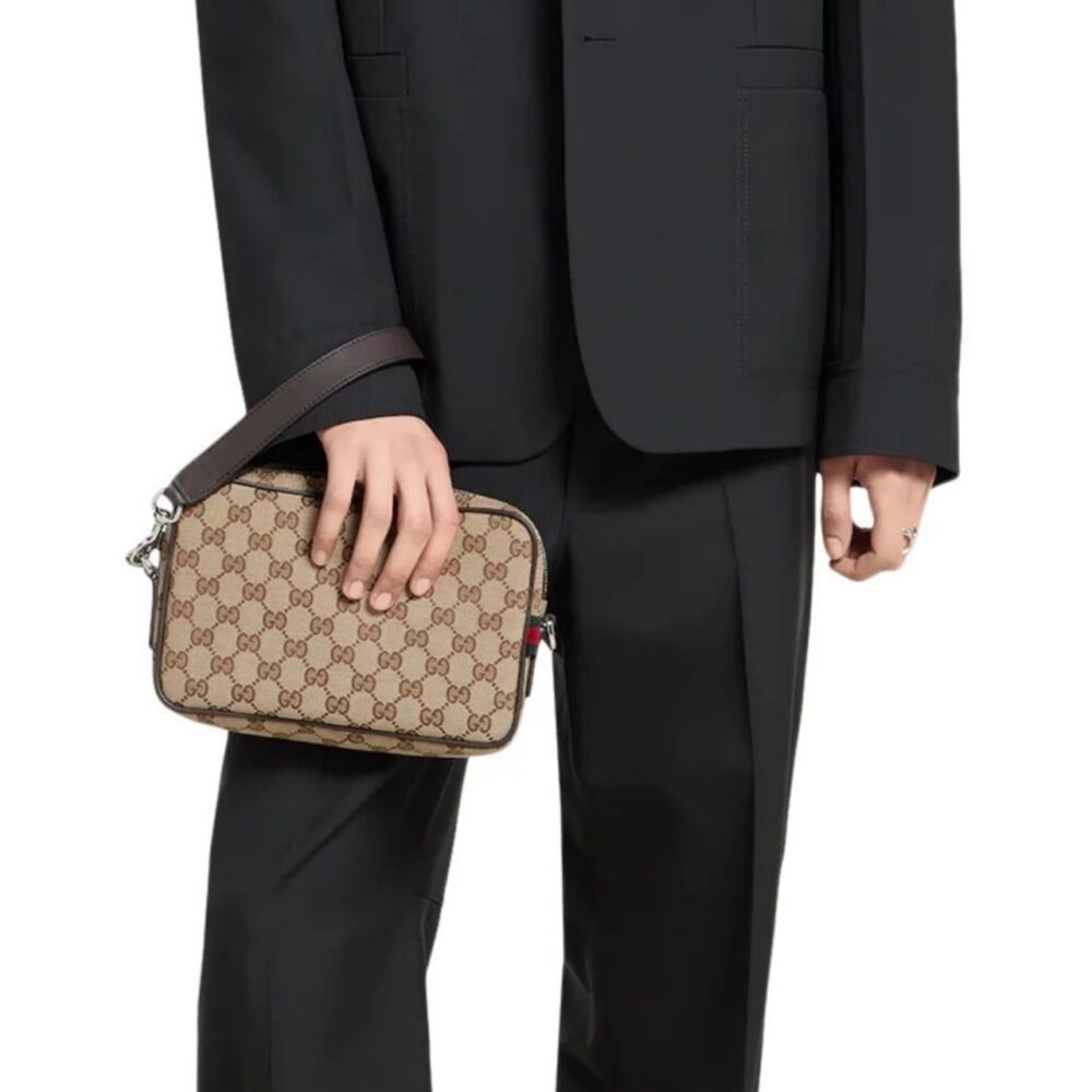 Alternative view of Gucci GG Supreme Messenger Bag Beige Ebony 23Cm