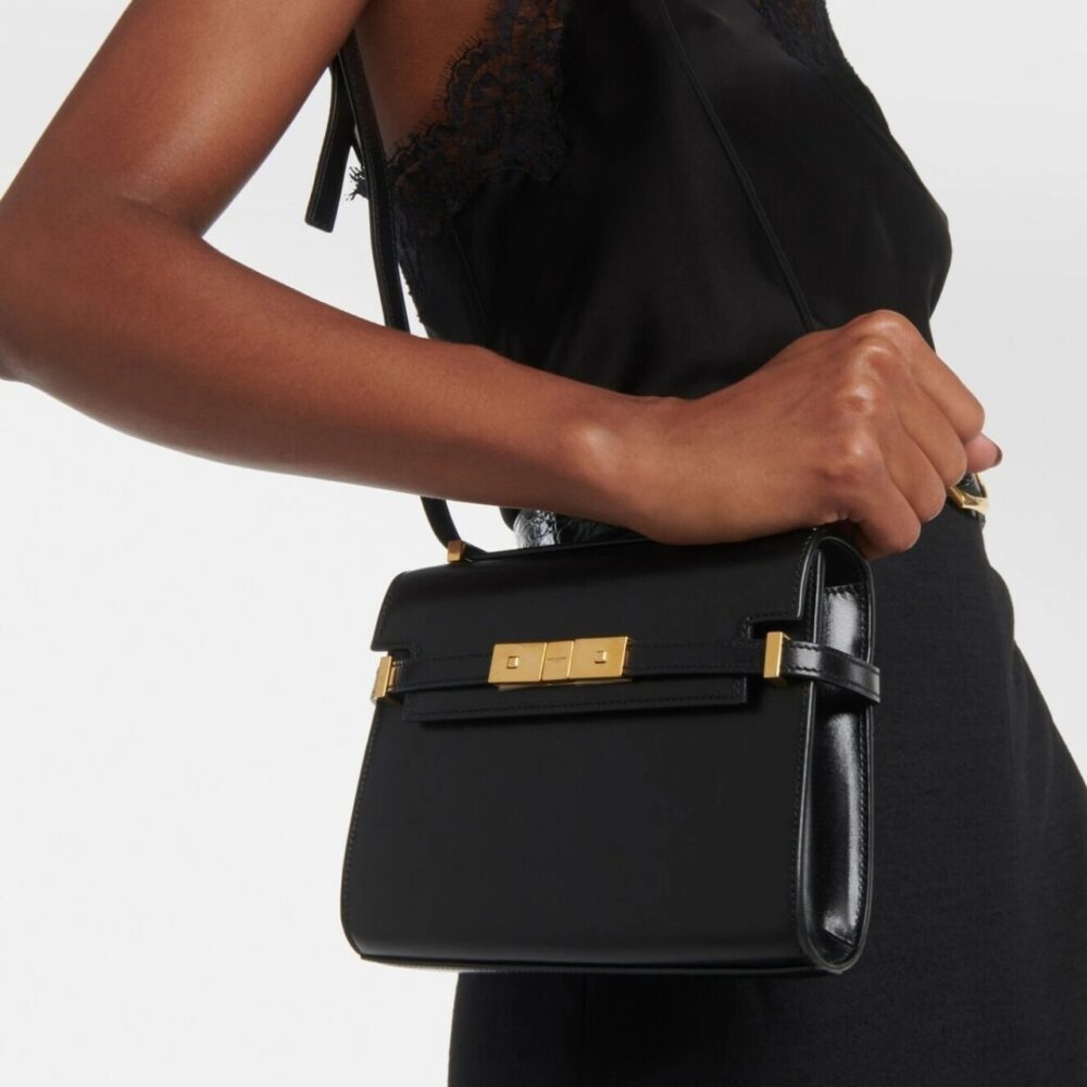 Alternative view of Saint Laurent Manhattan Shoulder Bag Black 19Cm