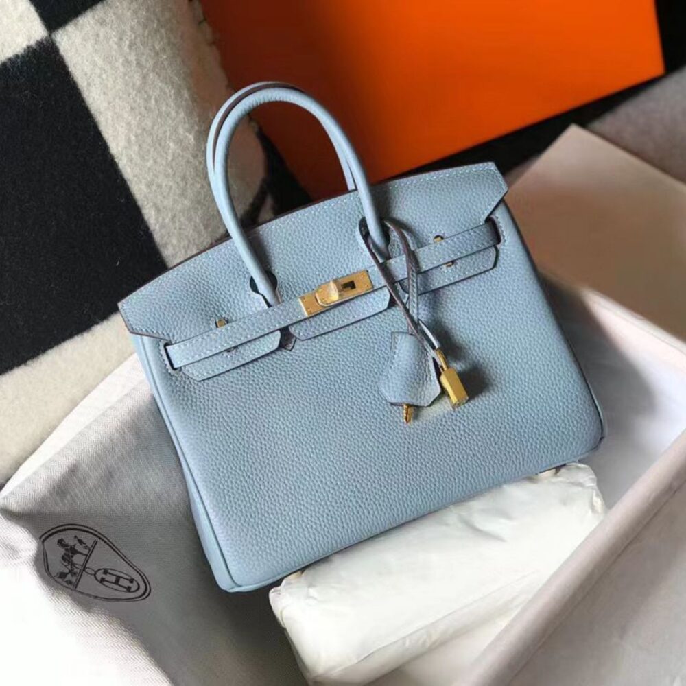 Alternative view of Prestige Edition - Hermes Birkin 35 Bleu Pale Gold Hardware 35cm