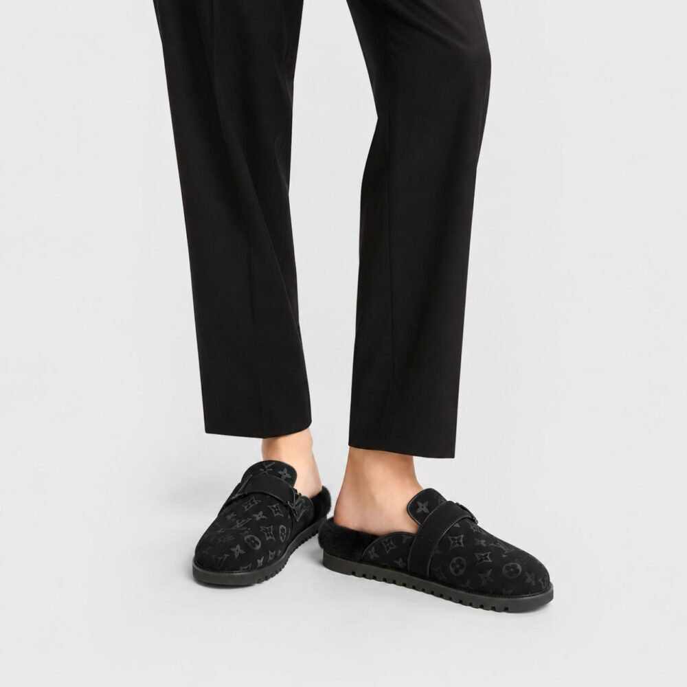 Alternative view of Louis Vuitton LV Cosy Mule Monogram Suede Black