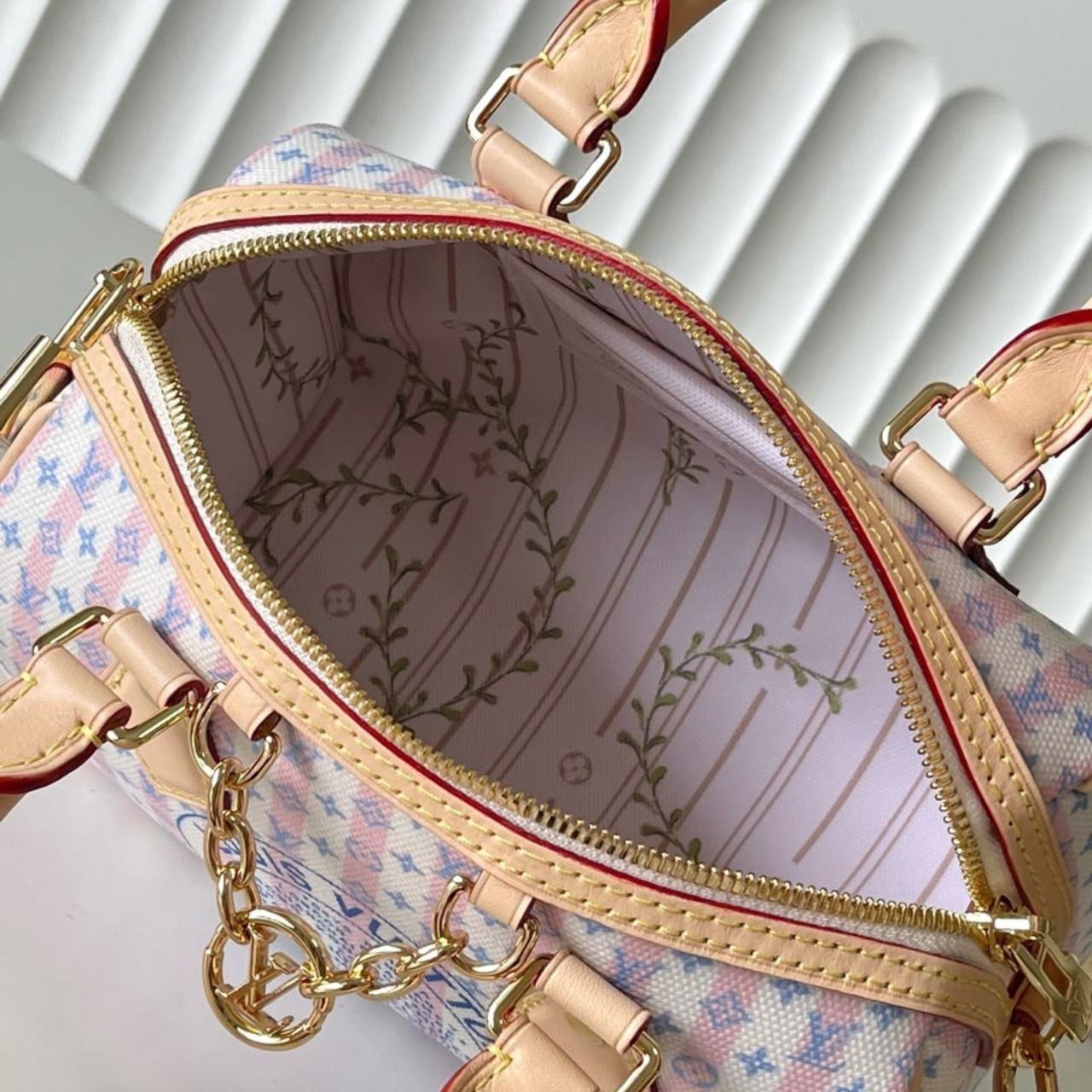 Louis Vuitton Speedy Bandouliere 25 Stamp Blue 25cm - Image 6