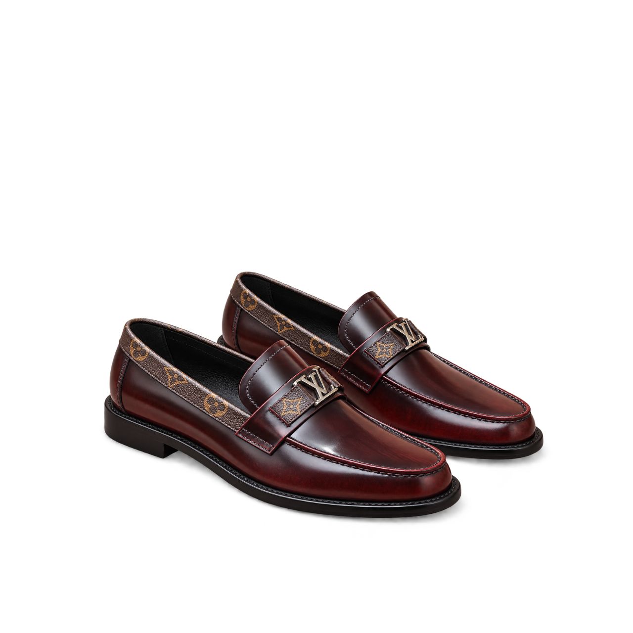 Louis Vuitton LV Buckle Loafers Monogram Brown