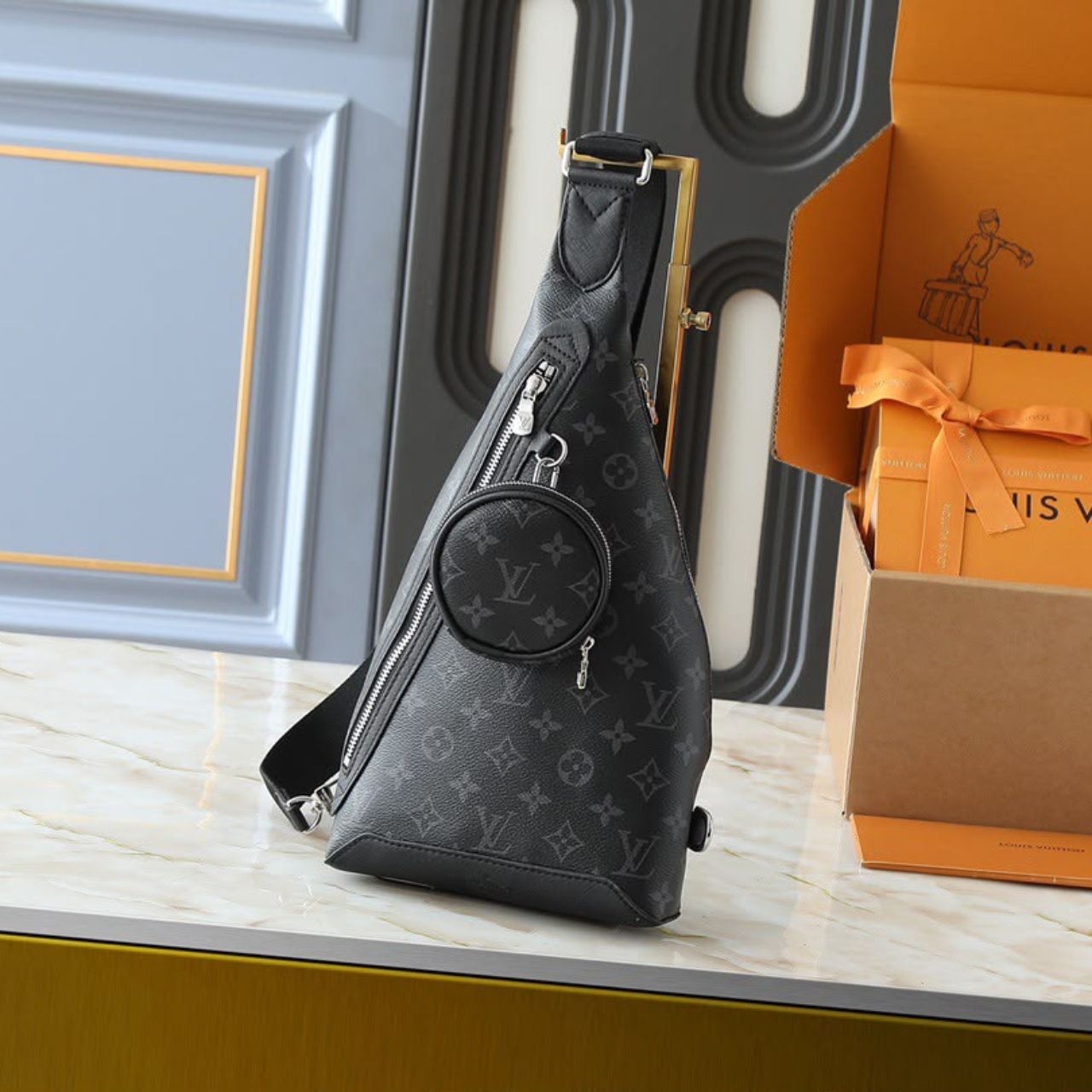Louis Vuitton Duo Slingbag Black 42cm M30936 - Image 3